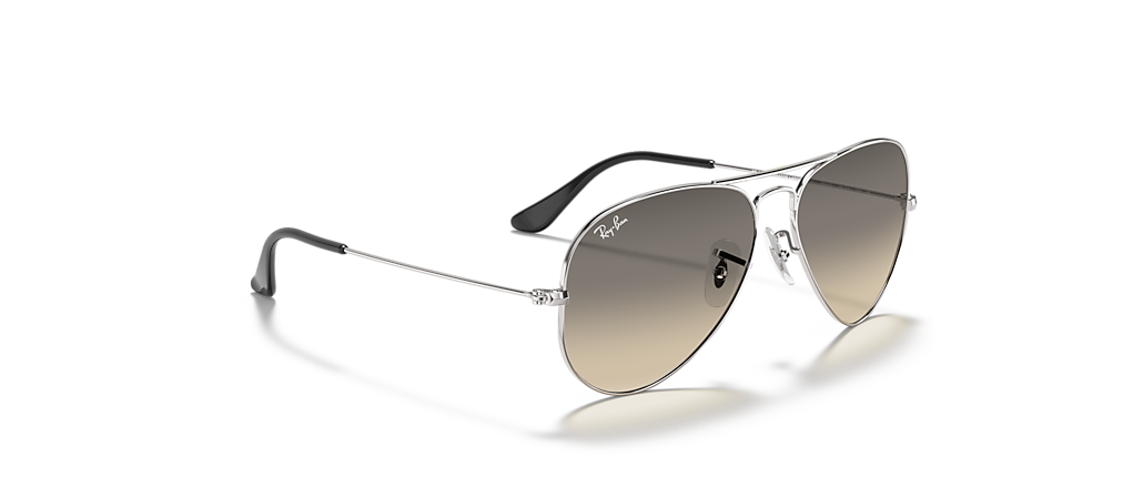 Ray-Ban RB3025 Aviator Gradient Silver Sunglasses