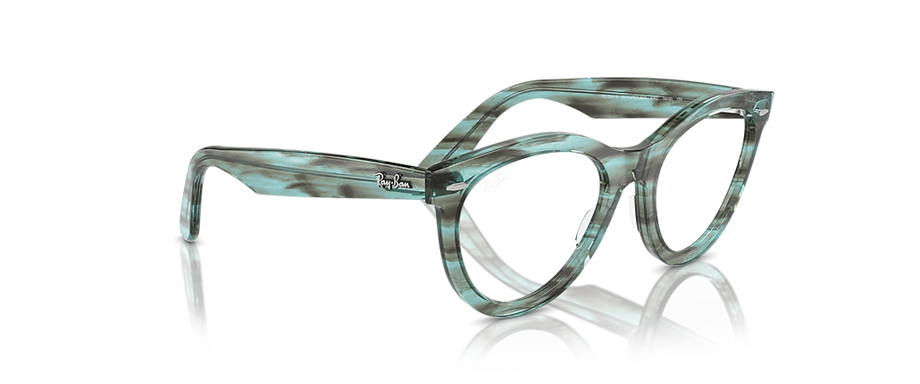 Ray-Ban RB2241V Wayfarer Way Optics Striped Transparent Green Frames