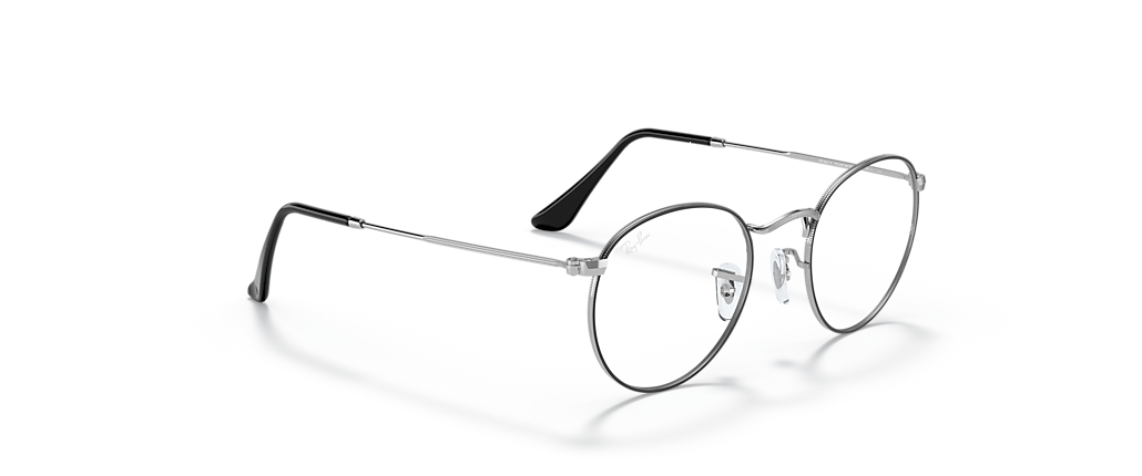 Ray-Ban RB3447V Round Metal Black On Silver Frames