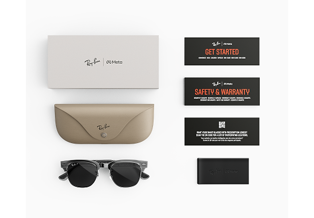 Ray-Ban Ray-Ban Meta Audio Clubmaster Transparent Iron Grey Ray-Ban Meta Smart Glasses