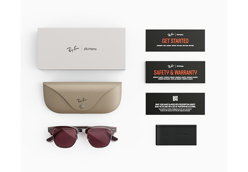 Ray-Ban Ray-Ban Meta Audio Clubmaster Transparent Orchid Ray-Ban Meta Smart Glasses