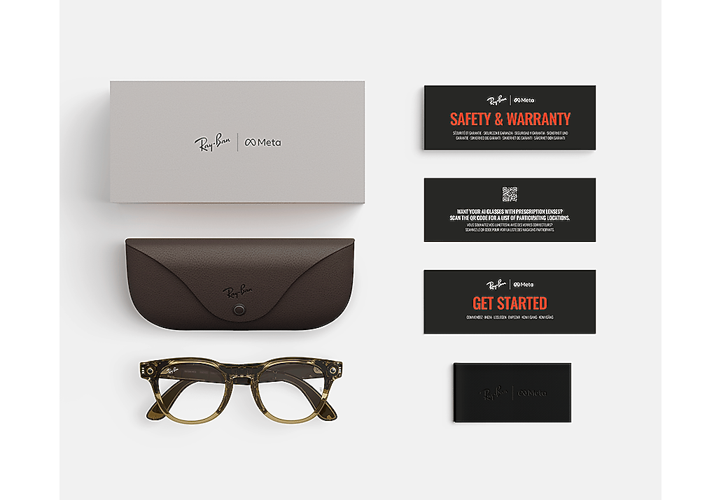 Ray-Ban Ray-Ban Meta Scriber Optics Transparent Stone Beige Ray-Ban Meta Smart Glasses